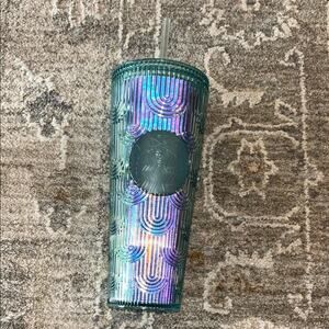 New Starbucks Rainbow Blue Tumbler
